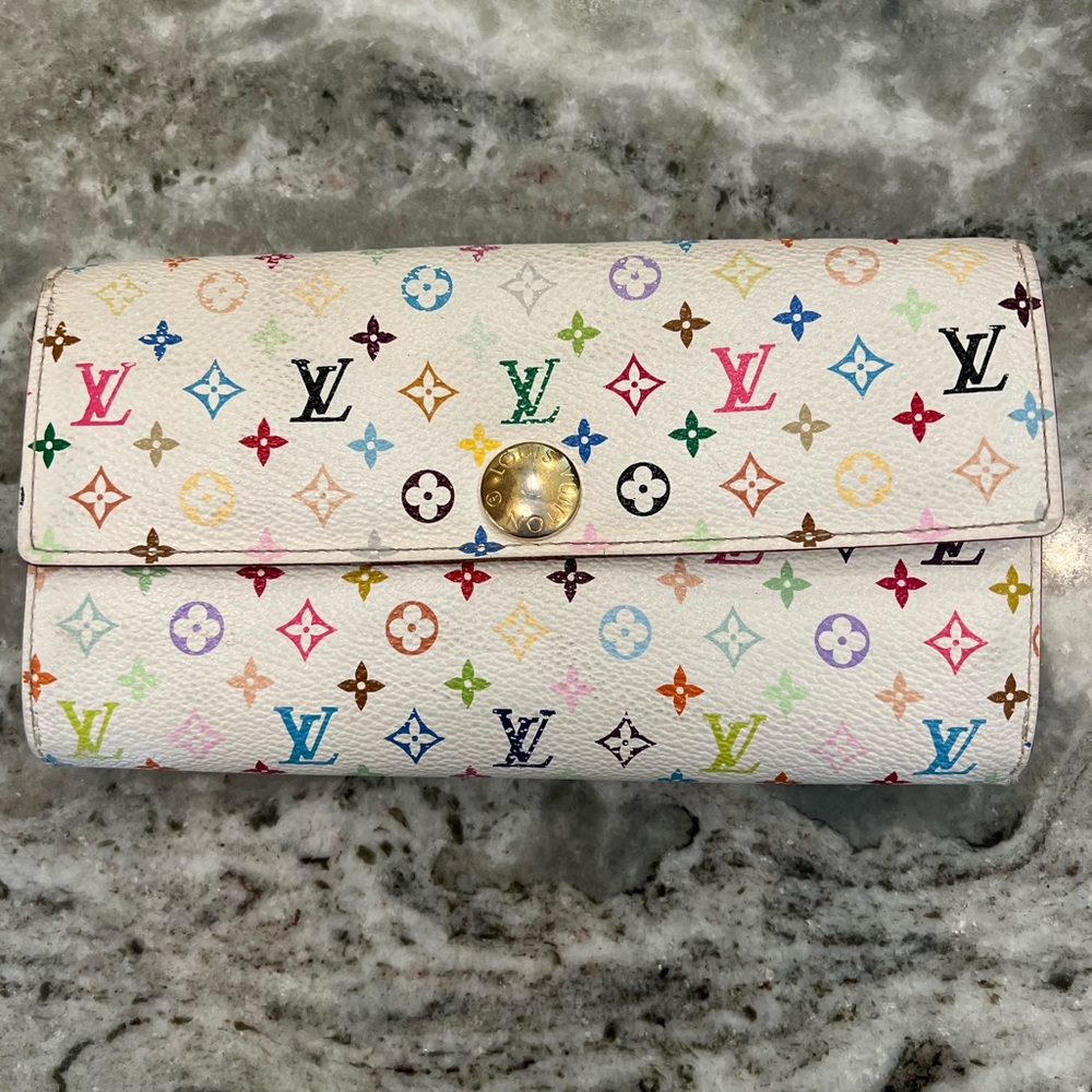 Louis Vuitton White Multicolor Monogram Murakami Wallet